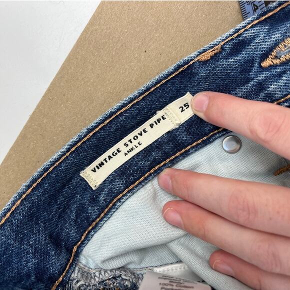 Twin Doves Emerson Fry Denim Vintage Stove Pipe Ankle Straight Jeans - Size 25P* - Picture 7 of 12